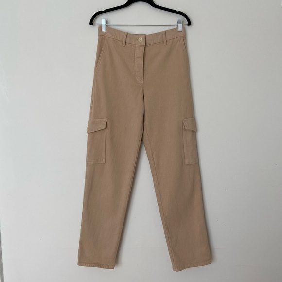 Aritzia Wilfred Free Modern Cargo Pant in Tan size 4 High Waisted Utility - Picture 2 of 9